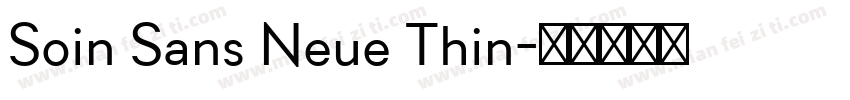 Soin Sans Neue Thin字体转换